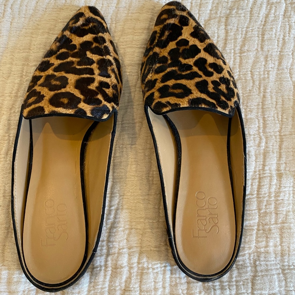 Franco Sarto Women’s Leopard Print Mules